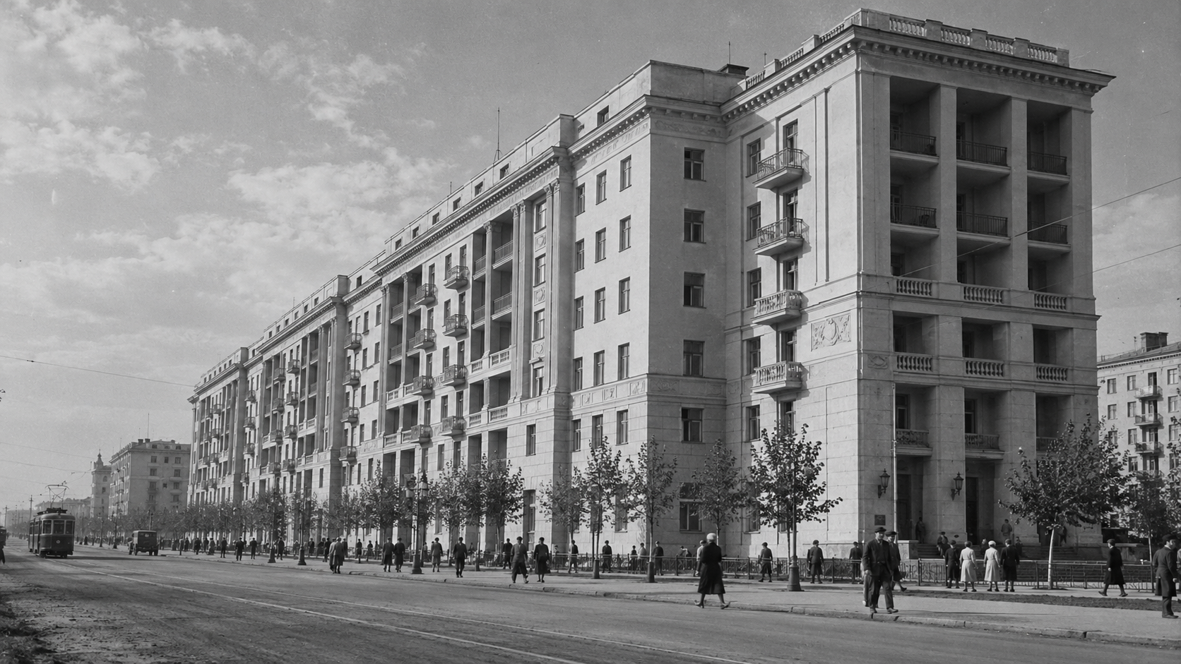 Художественная реконструкция Стоквартирного дома в 1937 году