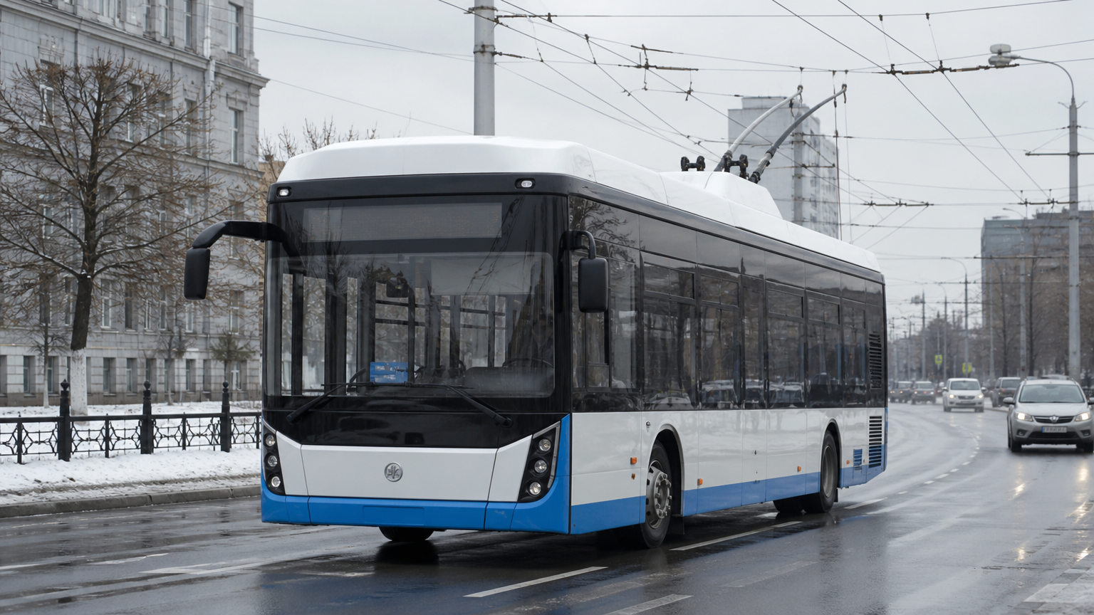 Тестирование нового троллейбуса-«гармошки» УТТЗ-624301 в Новосибирске